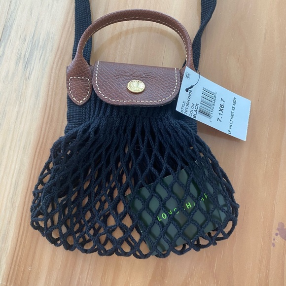 Longchamp Black Mesh Shoulder Bag - Picture 2 of 2